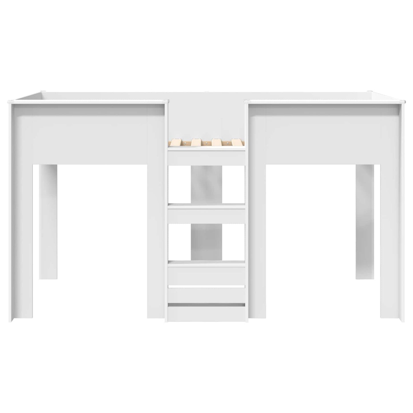 Køyeseng for Barn med madrass Hvit 100 x 200 cm Konstruert tre vidaXL