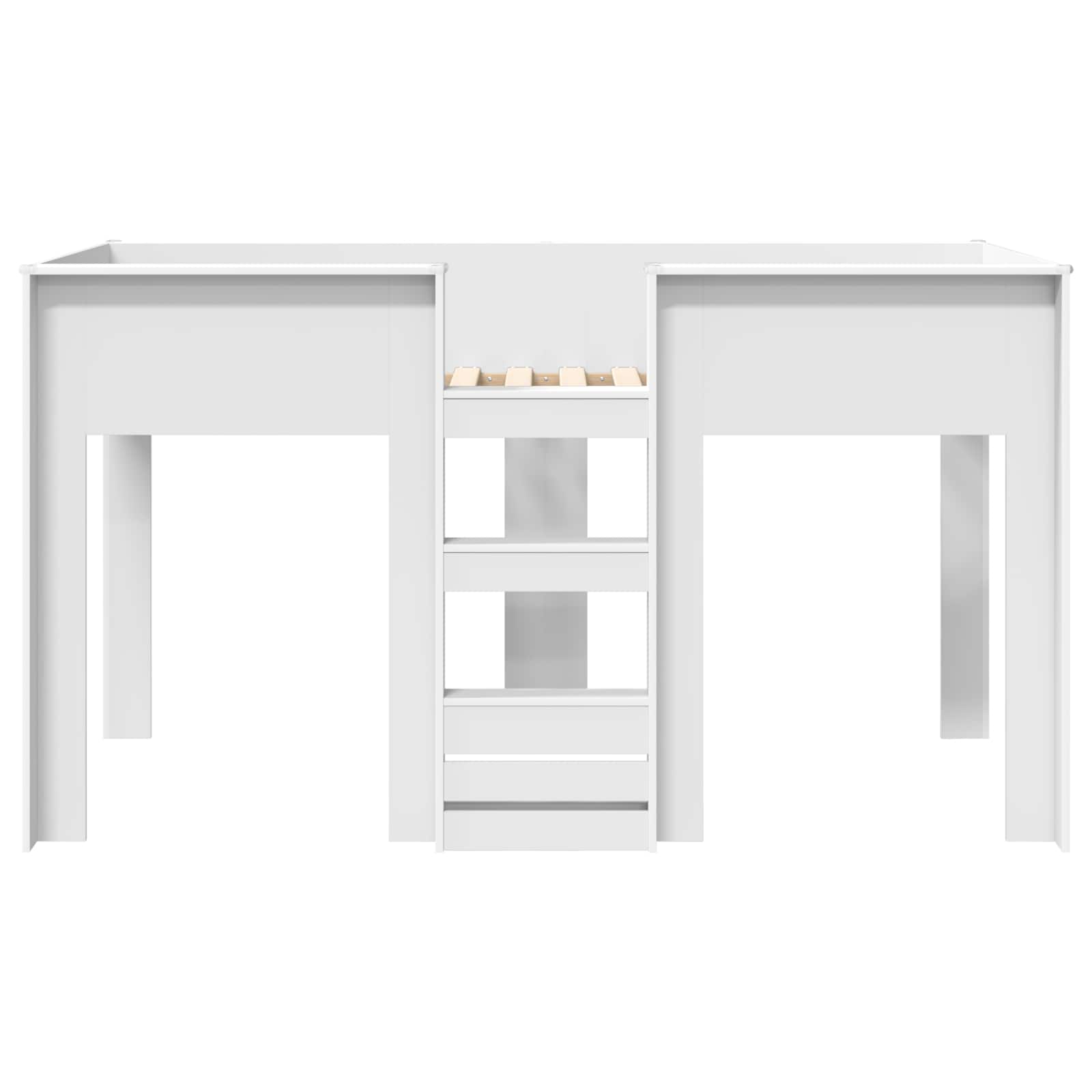 Køyeseng for Barn med madrass Hvit 100 x 200 cm Konstruert tre vidaXL