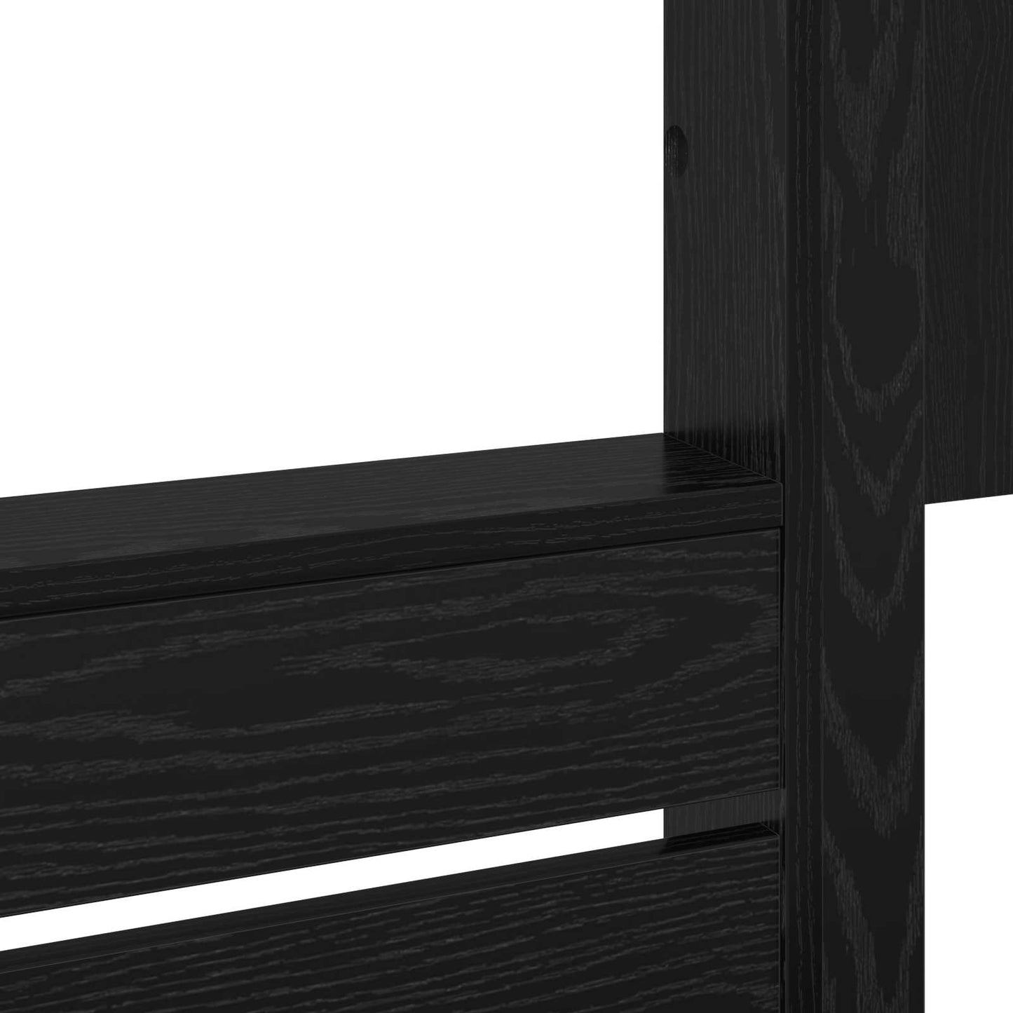 Køyeseng for Barn Svart Eik 100 x 200 cm Konstruert tre vidaXL