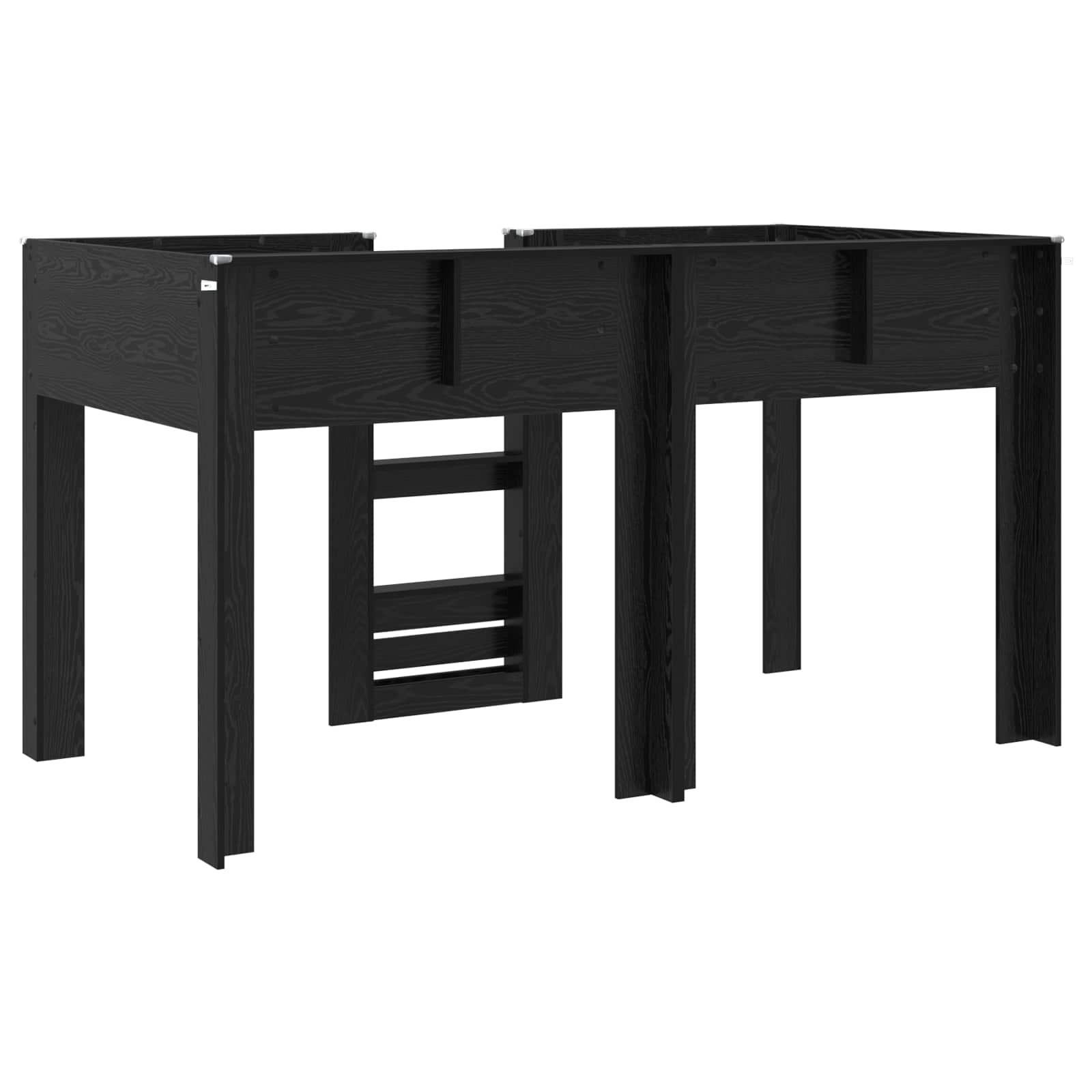 Køyeseng for Barn Svart Eik 100 x 200 cm Konstruert tre vidaXL