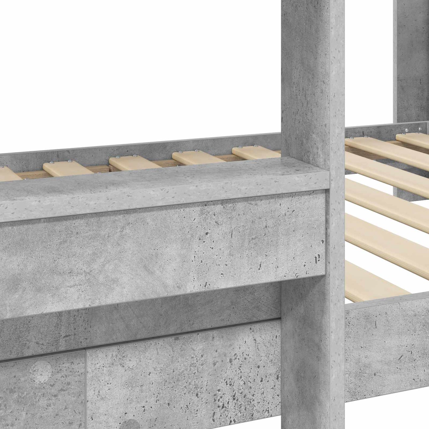 Køyeseng for Barn Betonggrå 100 x 200 cm Konstruert tre