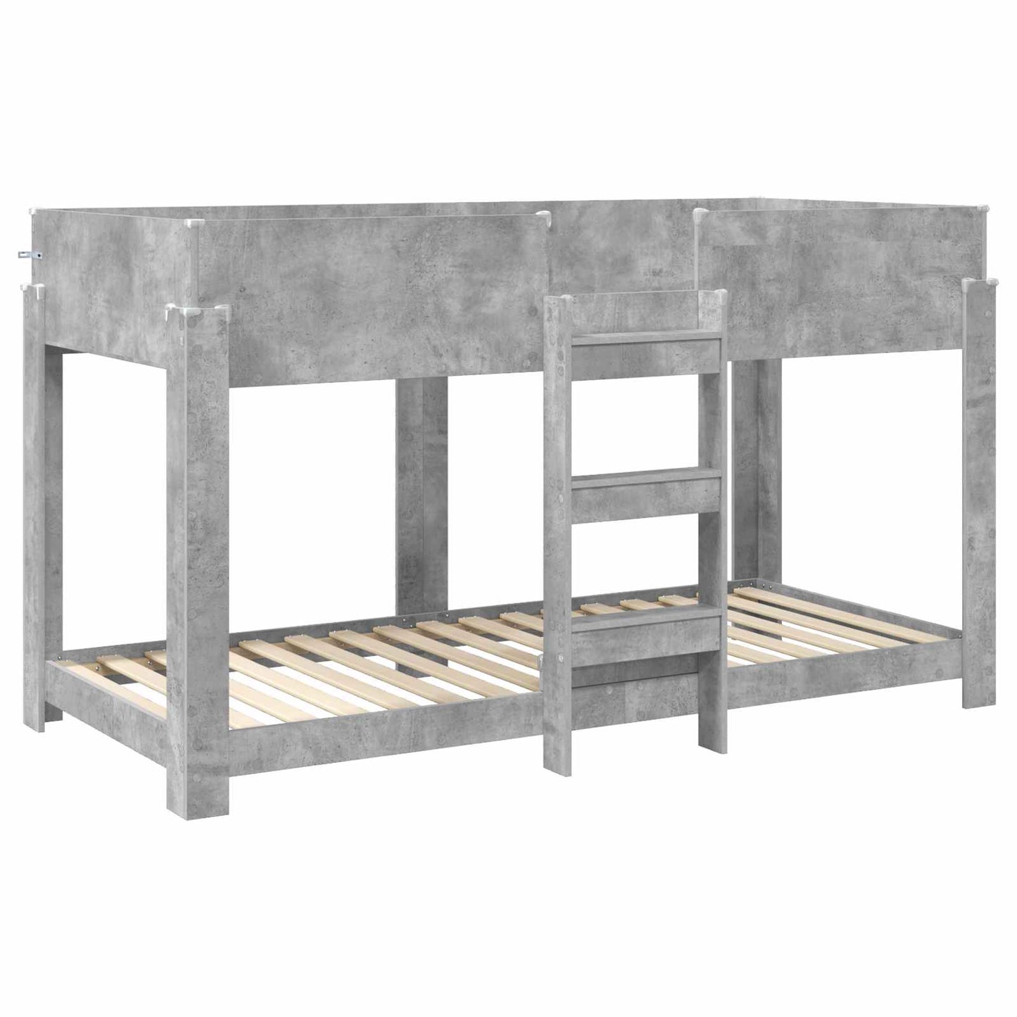Køyeseng for Barn Betonggrå 100 x 200 cm Konstruert tre