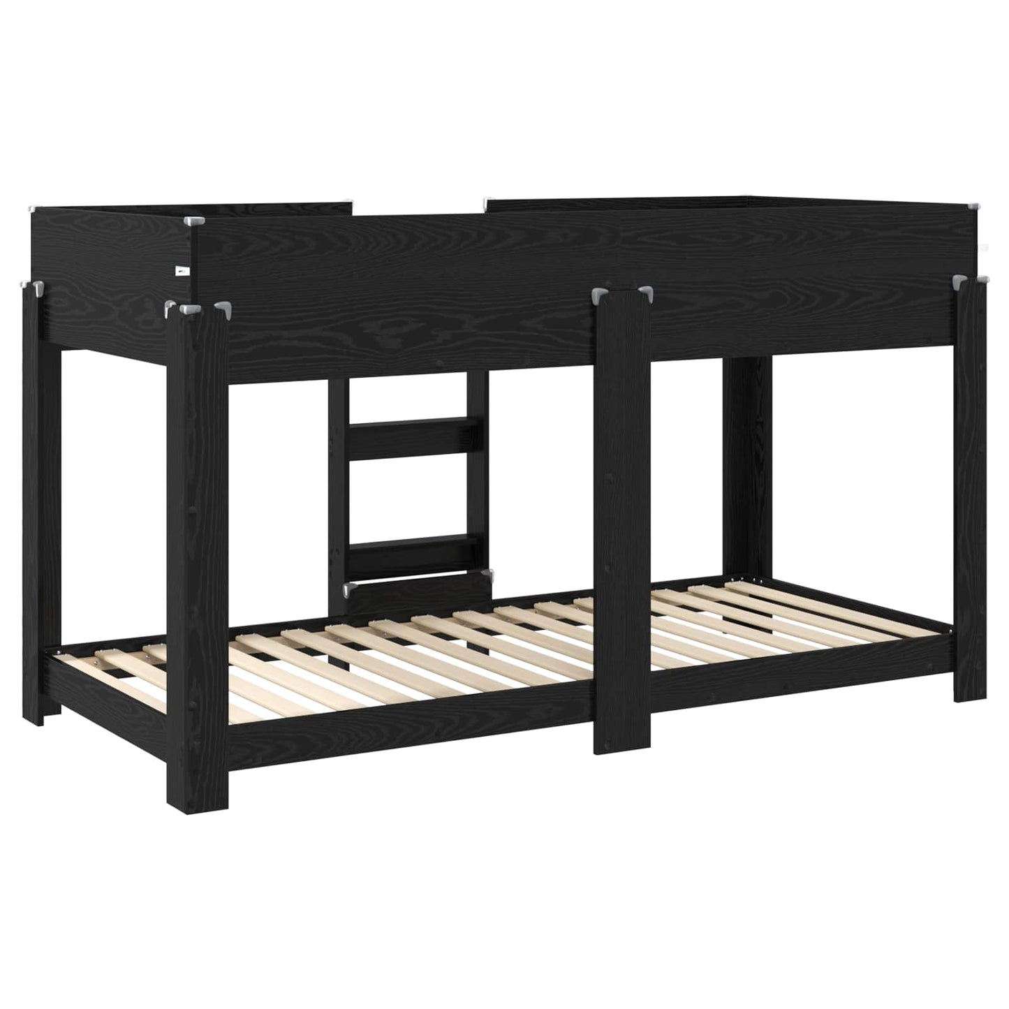 Køyeseng for Barn Svart Eik 80 x 200 cm Konstruert tre