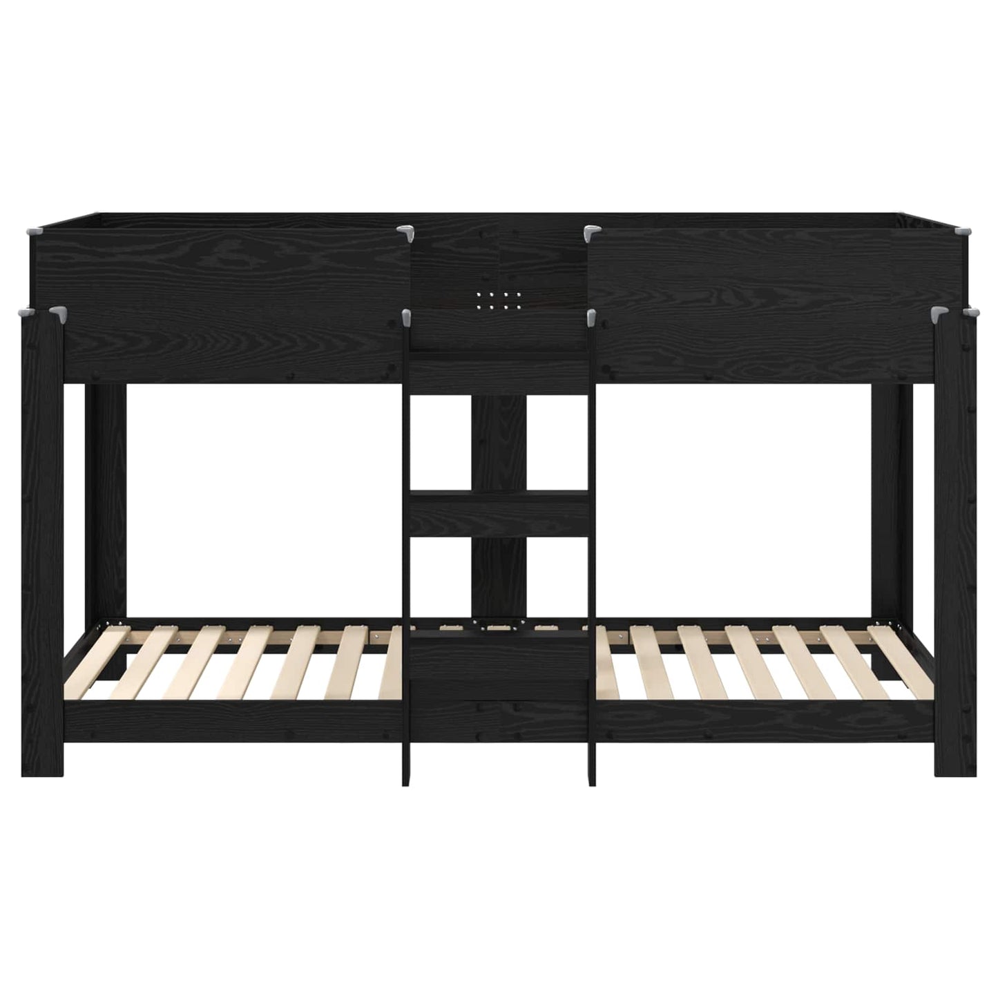Køyeseng for Barn Svart Eik 80 x 200 cm Konstruert tre