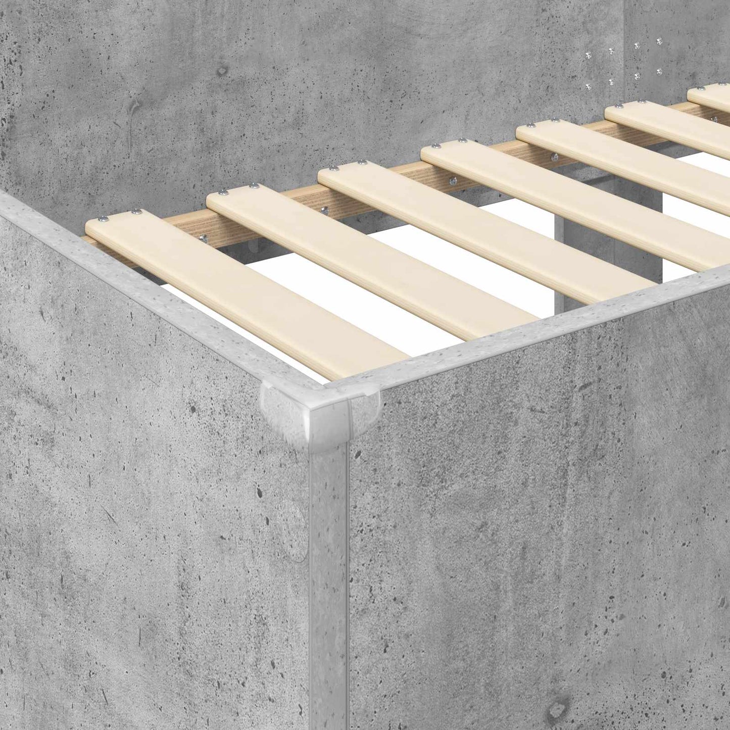 Køyeseng for Barn Betonggrå 80 x 200 cm Konstruert tre