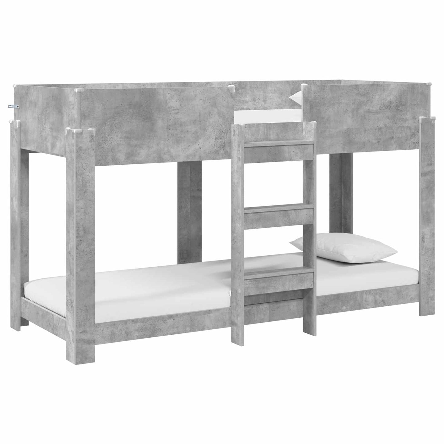 Køyeseng for Barn Betonggrå 75 x 190 cm Konstruert tre