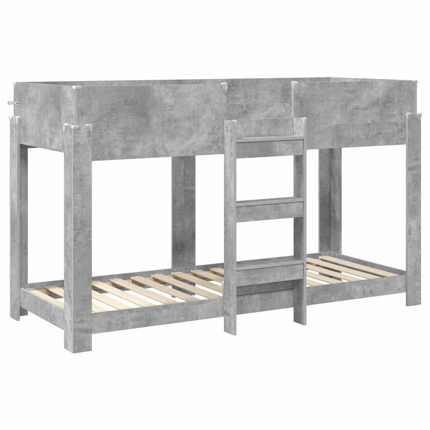 Køyeseng for Barn Betonggrå 75 x 190 cm Konstruert tre