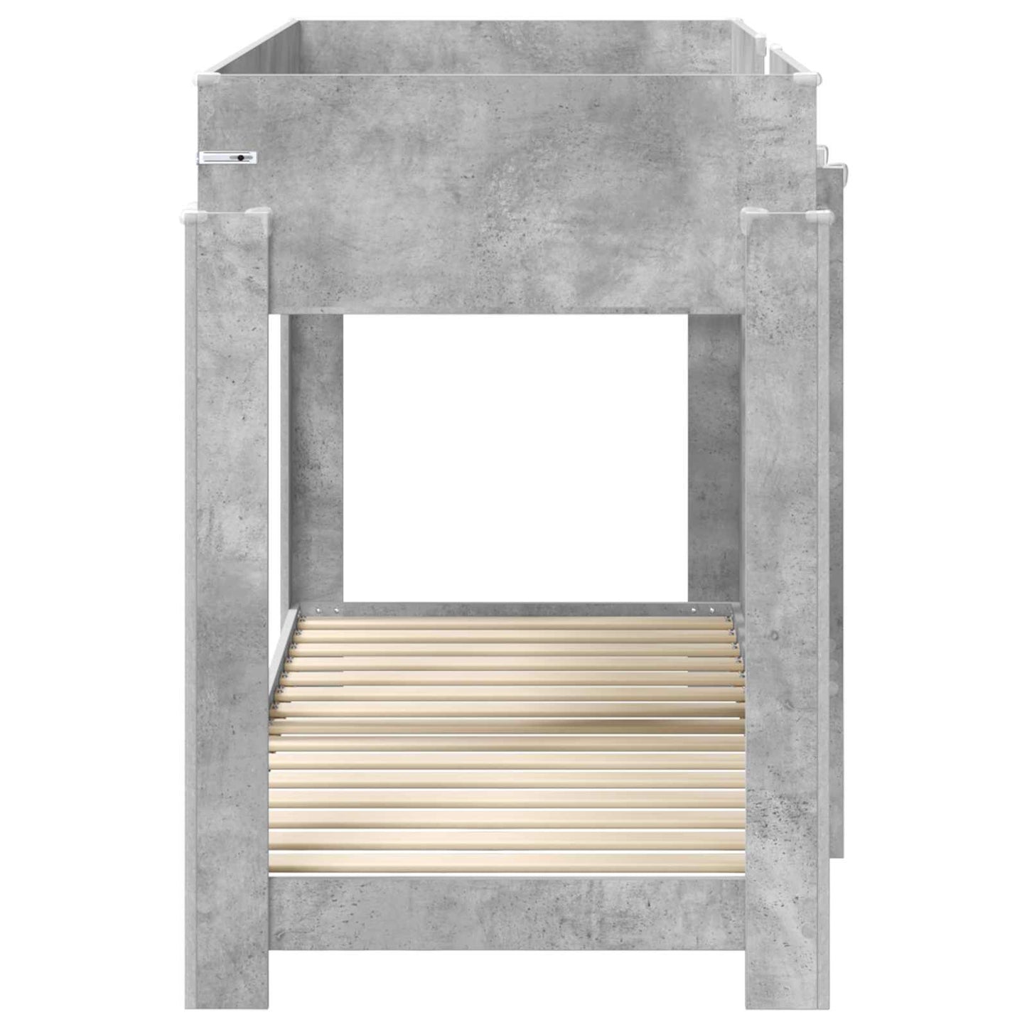 Køyeseng for Barn Betonggrå 75 x 190 cm Konstruert tre