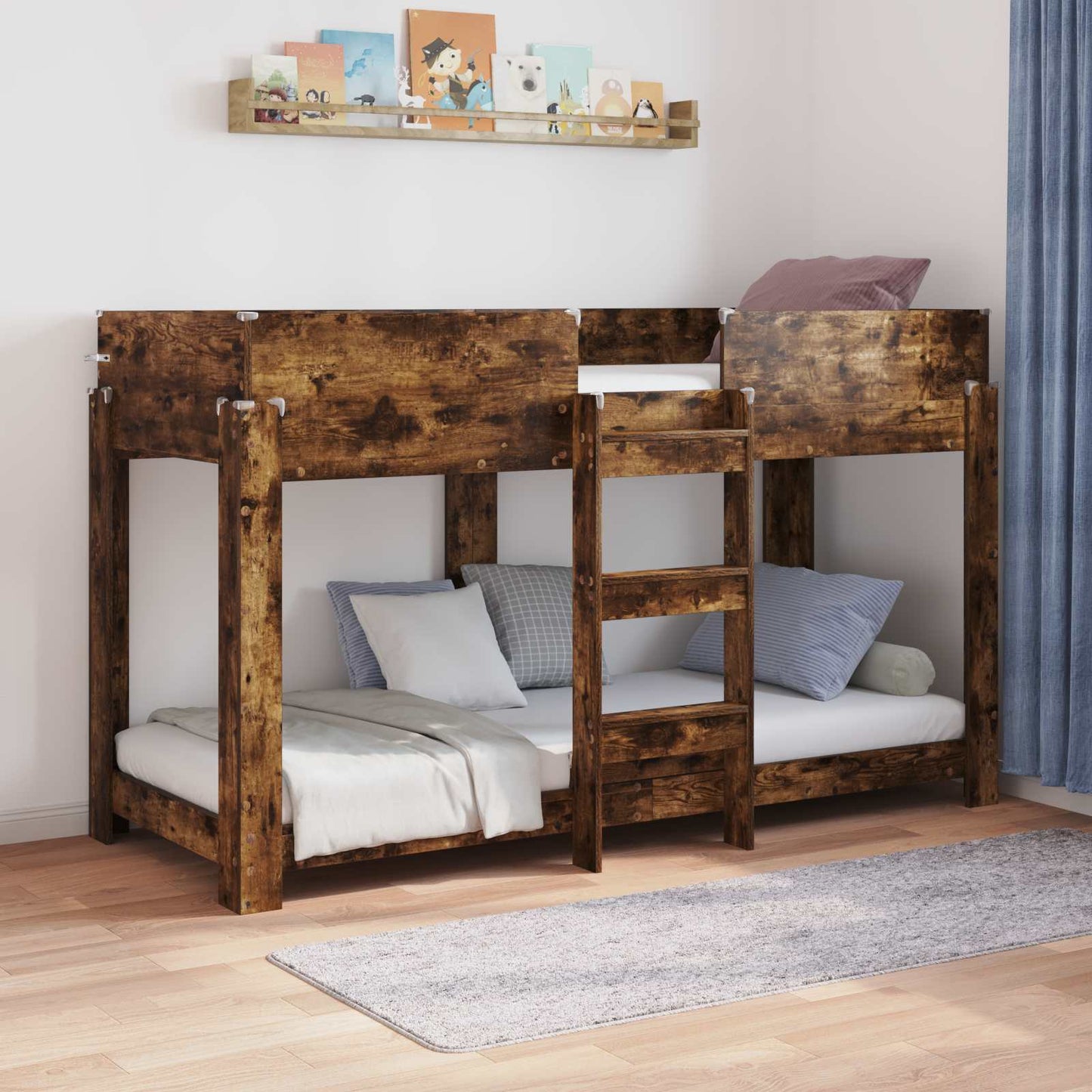 Køyeseng for Barn Røkt eik 75 x 190 cm Konstruert tre