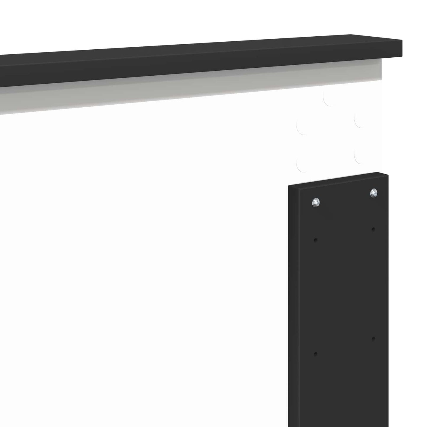 Sengestamme med hodegjerde Svart 140 x 200 cm Massiv furu