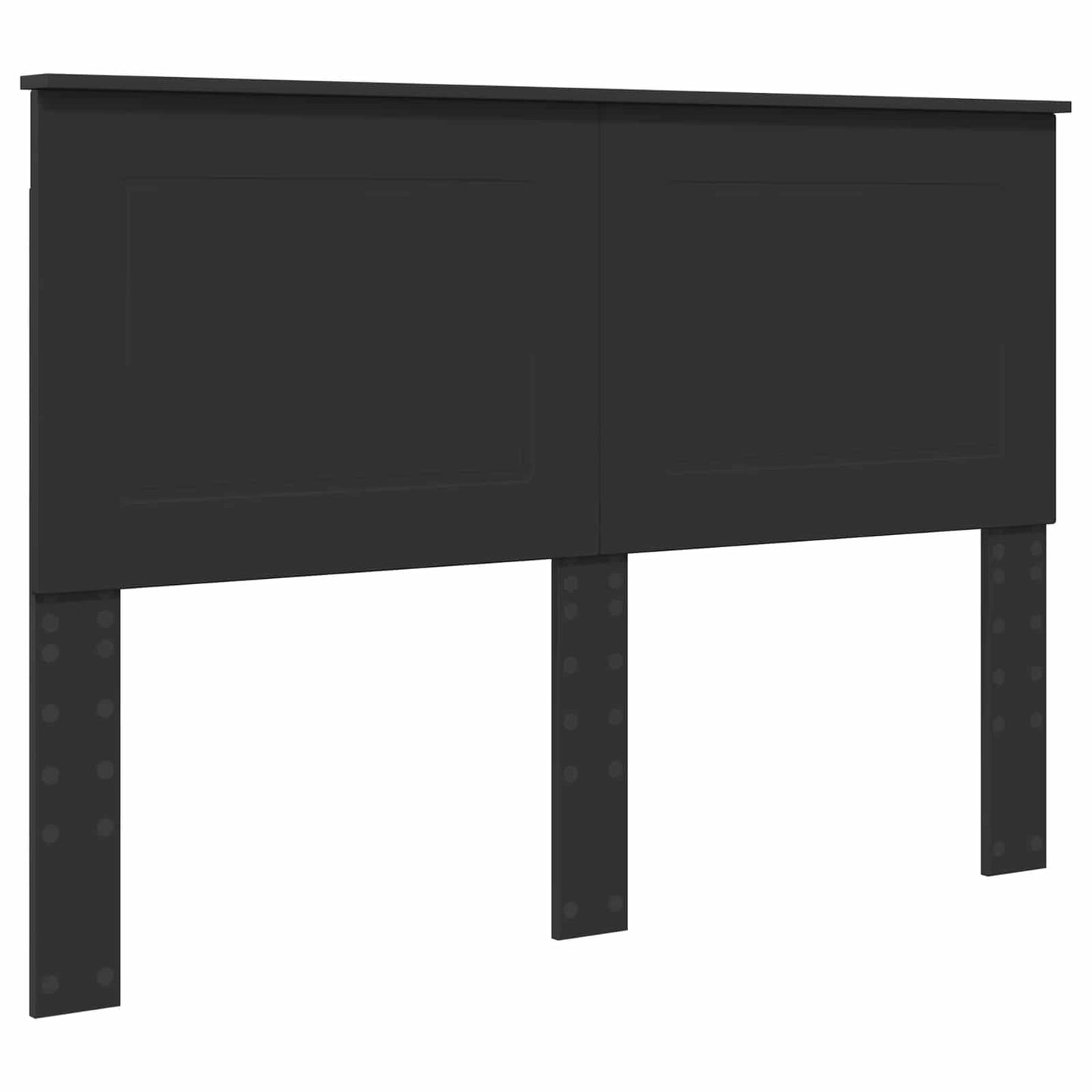 Sengestamme med hodegjerde Svart 140 x 200 cm Massiv furu