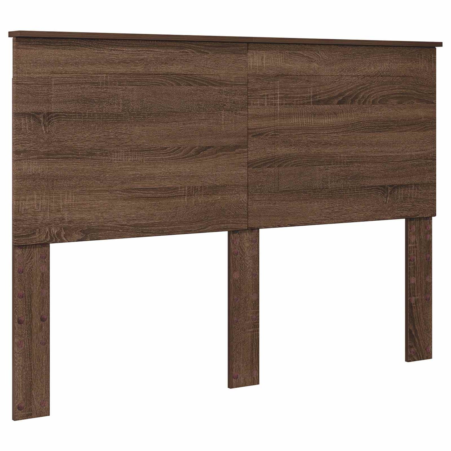 Sengestamme med hodegjerde Brun Eik 140 x 200 cm Massiv furu