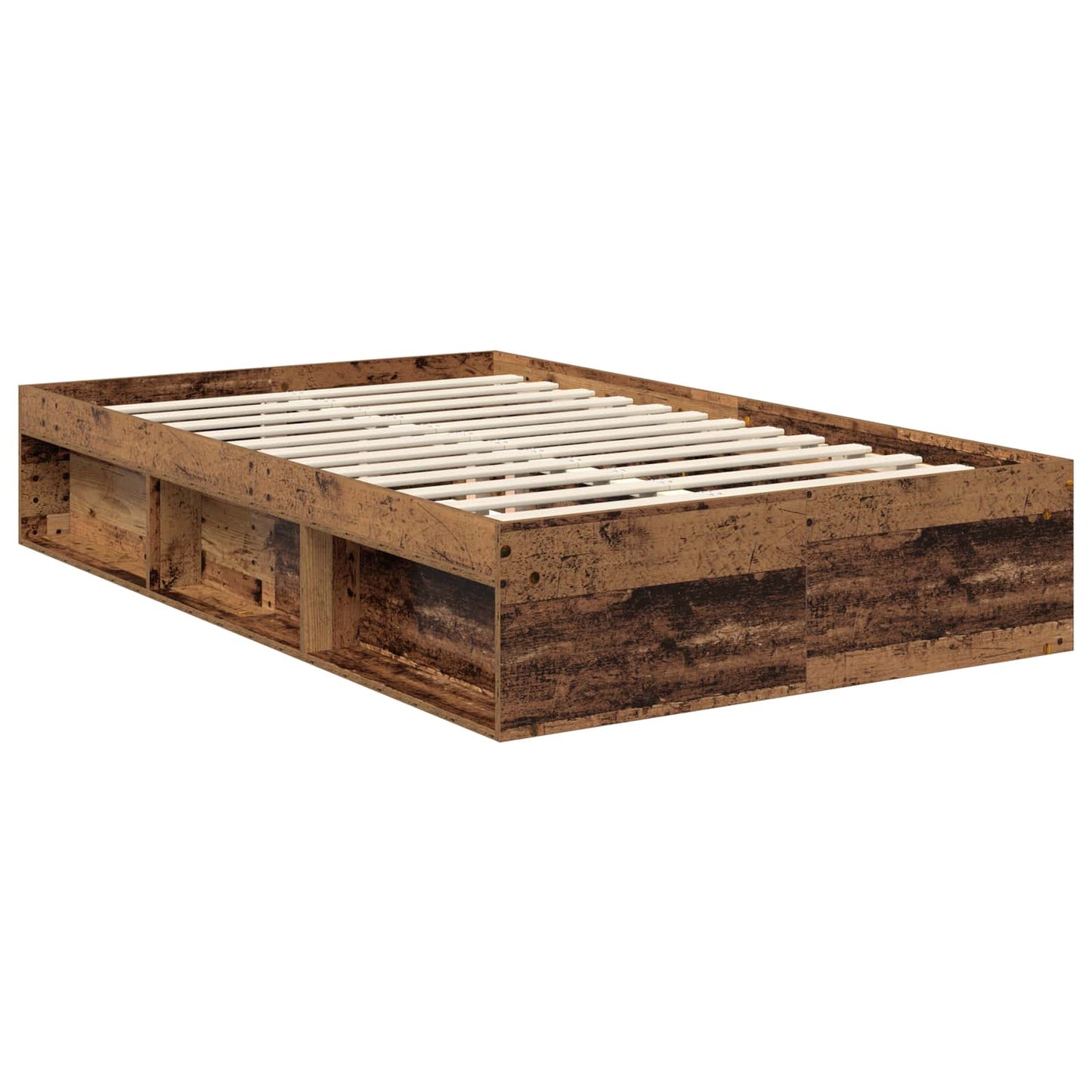 Sengestamme med hodegjerde Gammelt tre 120 x 190 cm Massiv furu