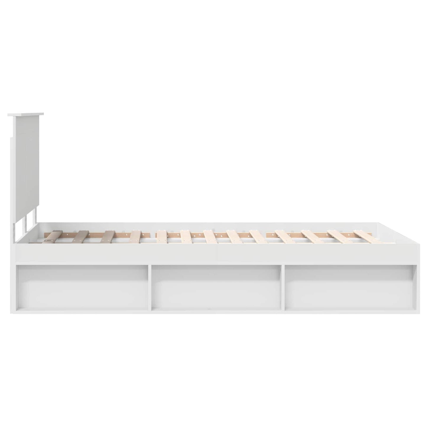 Sengestamme med hodegjerde Hvit 120 x 200 cm Massiv furu