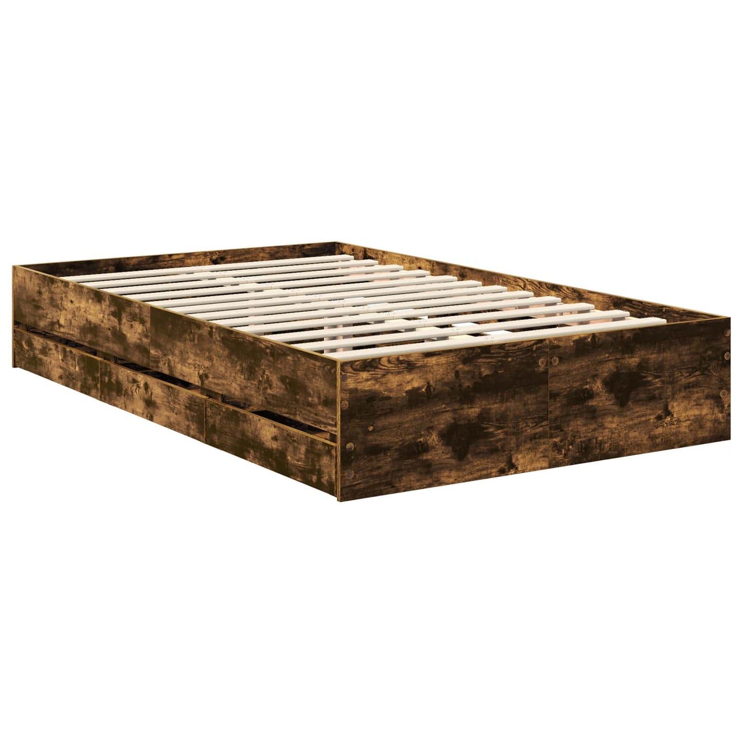 Sengestamme med skuff Røkt eik 120 x 190 cm Ingeniørtre