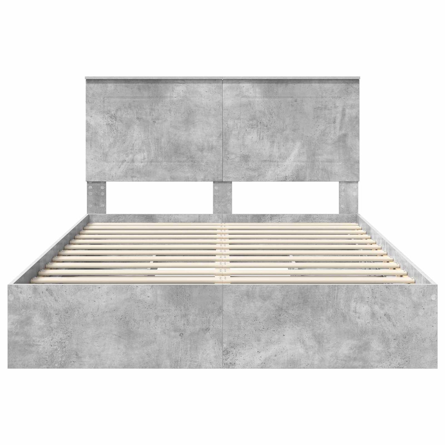 Seng med Oppbevaring Betonggrå 150 x 200 cm Konstruert tre