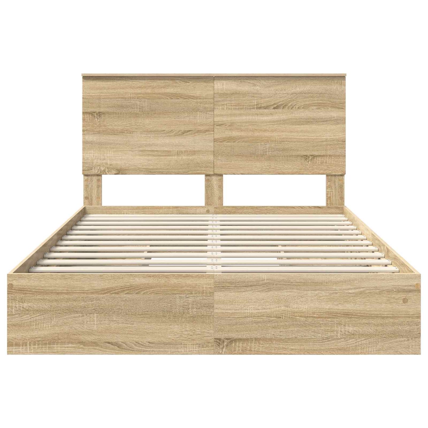 Seng med Oppbevaring Sonoma eik 140 x 200 cm Konstruert tre