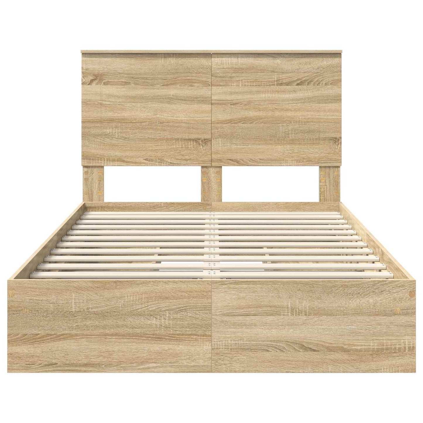 Seng med Oppbevaring Sonoma eik 135 x 190 cm Konstruert tre