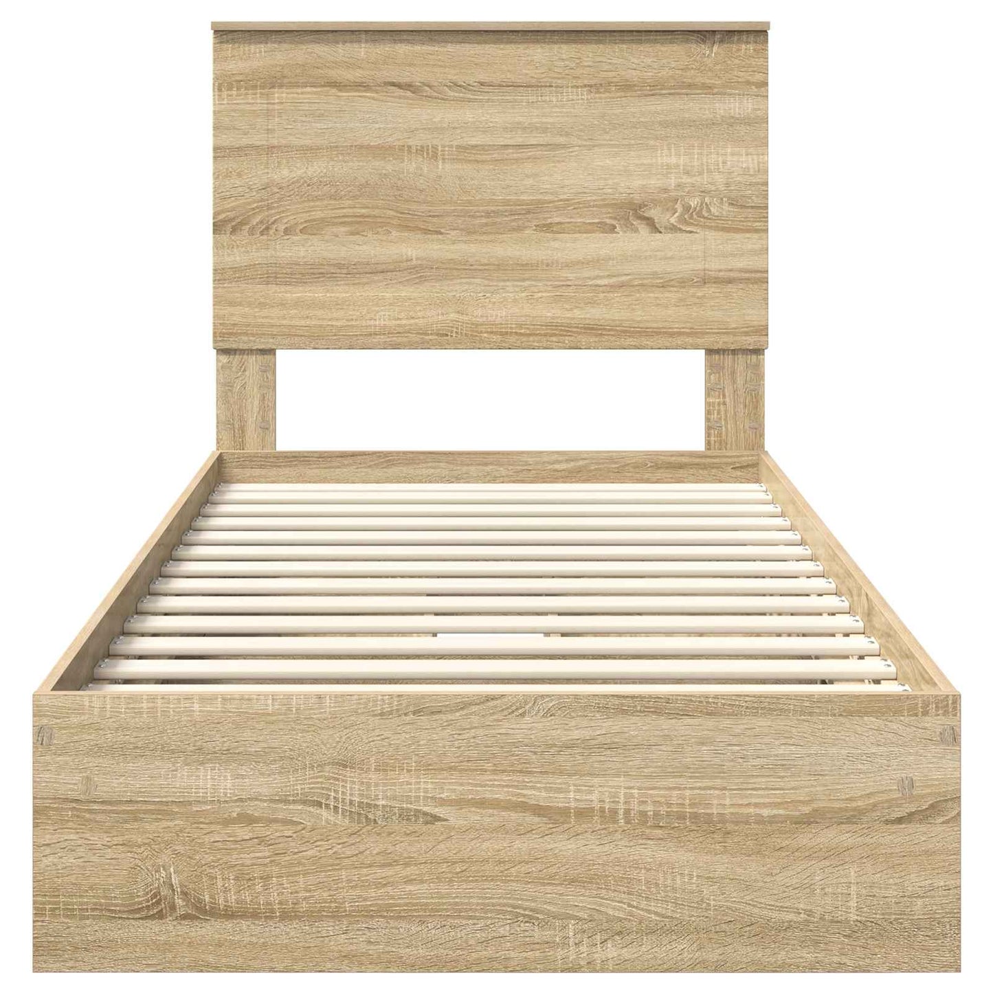 Seng med Oppbevaring Sonoma eik 90 x 200 cm Konstruert tre