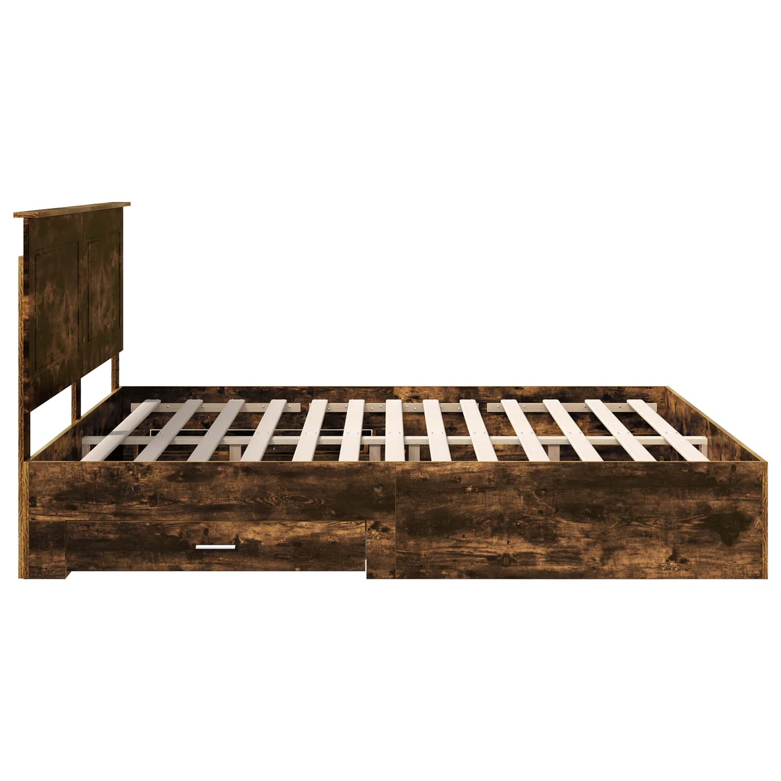 Sengestamme med hodegjerde Røkt eik 180 x 200 cm Konstruert tre