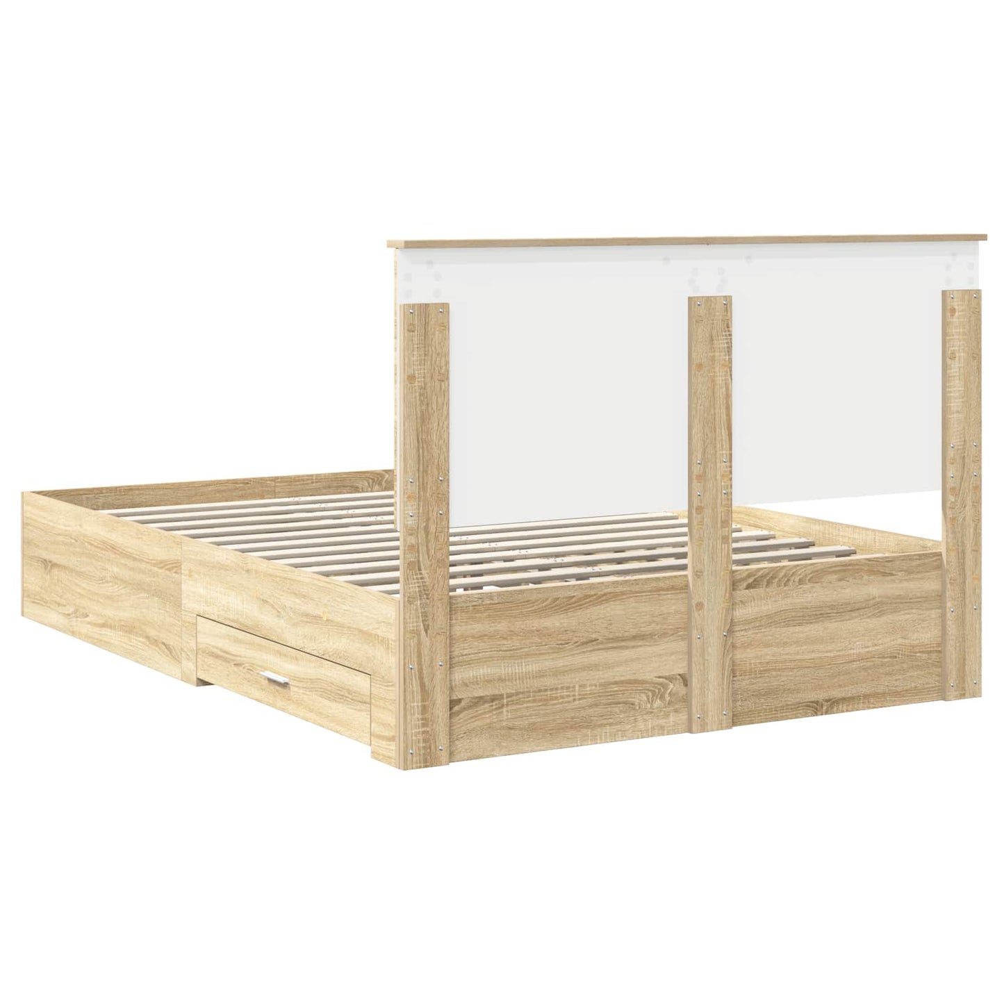 Sengestamme med skuff Sonoma eik 140 x 190 cm Konstruert tre