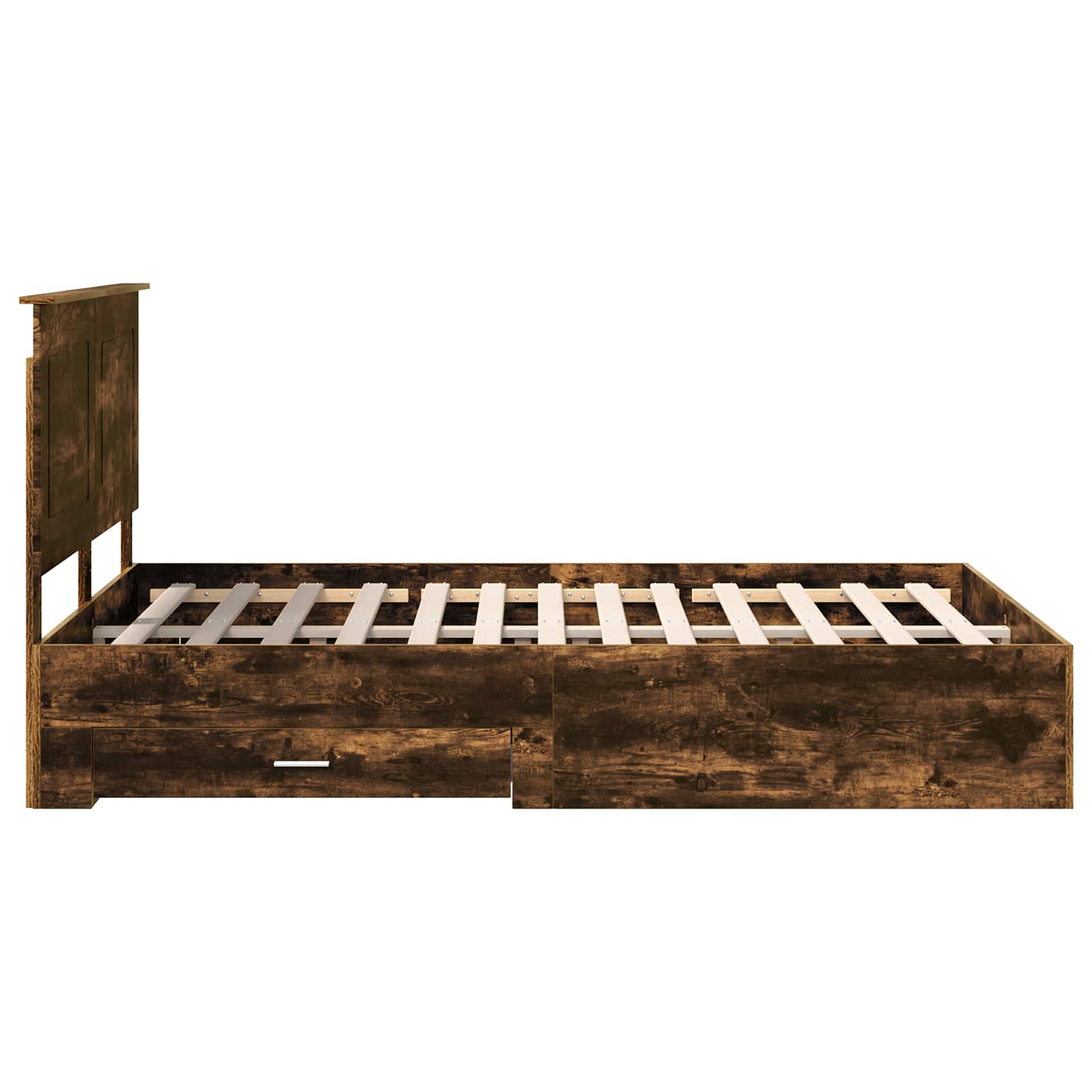 Sengestamme med hodegjerde Røkt eik 140 x 200 cm Konstruert tre