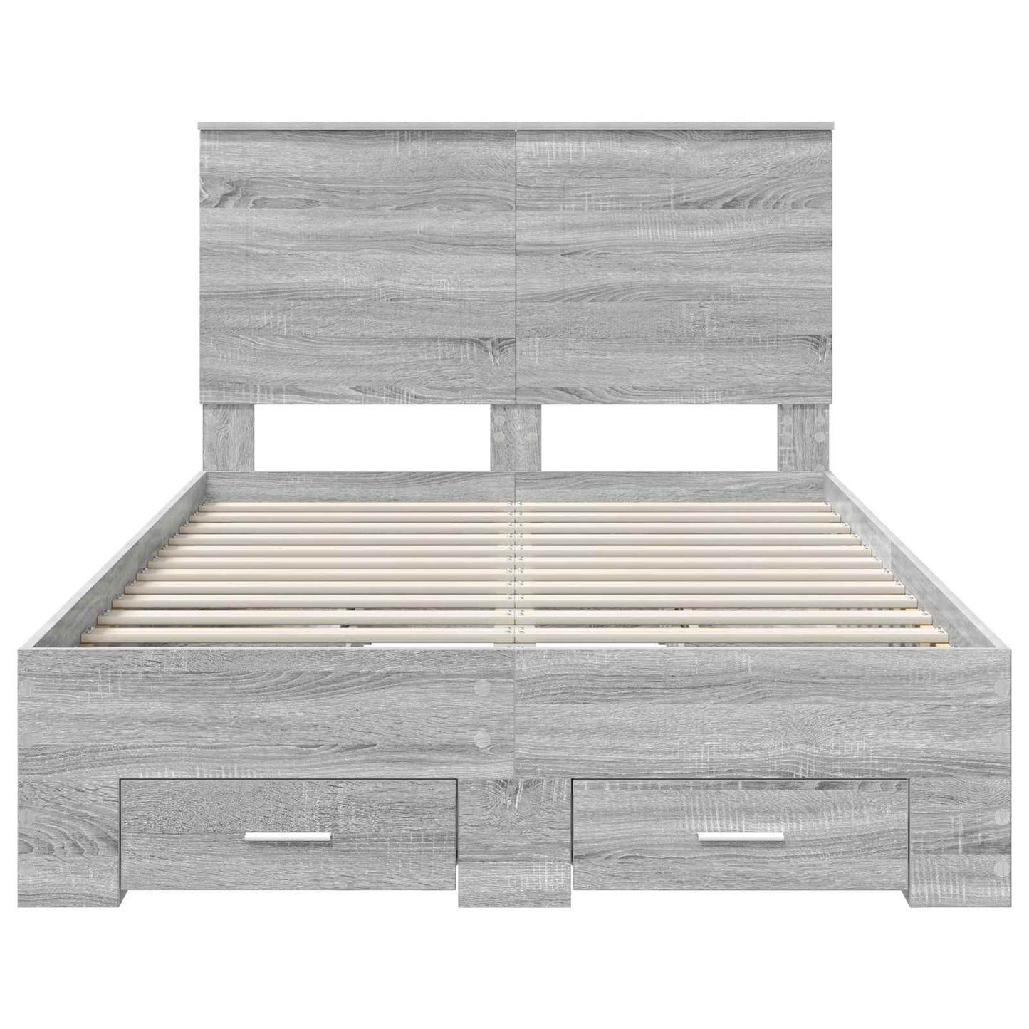 Sengestamme med skuff Grå Sonoma 135 x 190 cm Konstruert tre