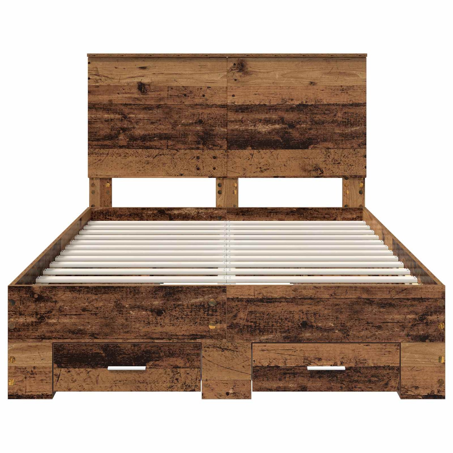 Sengestamme med skuff Gammelt tre 120 x 190 cm Konstruert tre