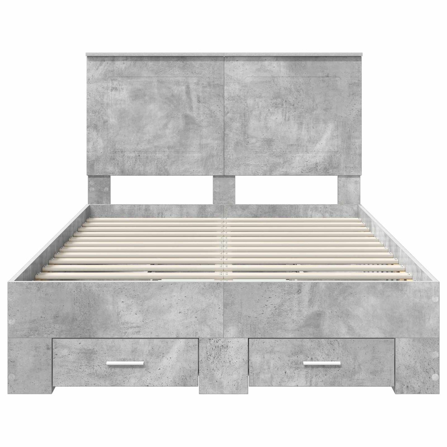 Sengestamme med skuff Betonggrå 120 x 200 cm Konstruert tre
