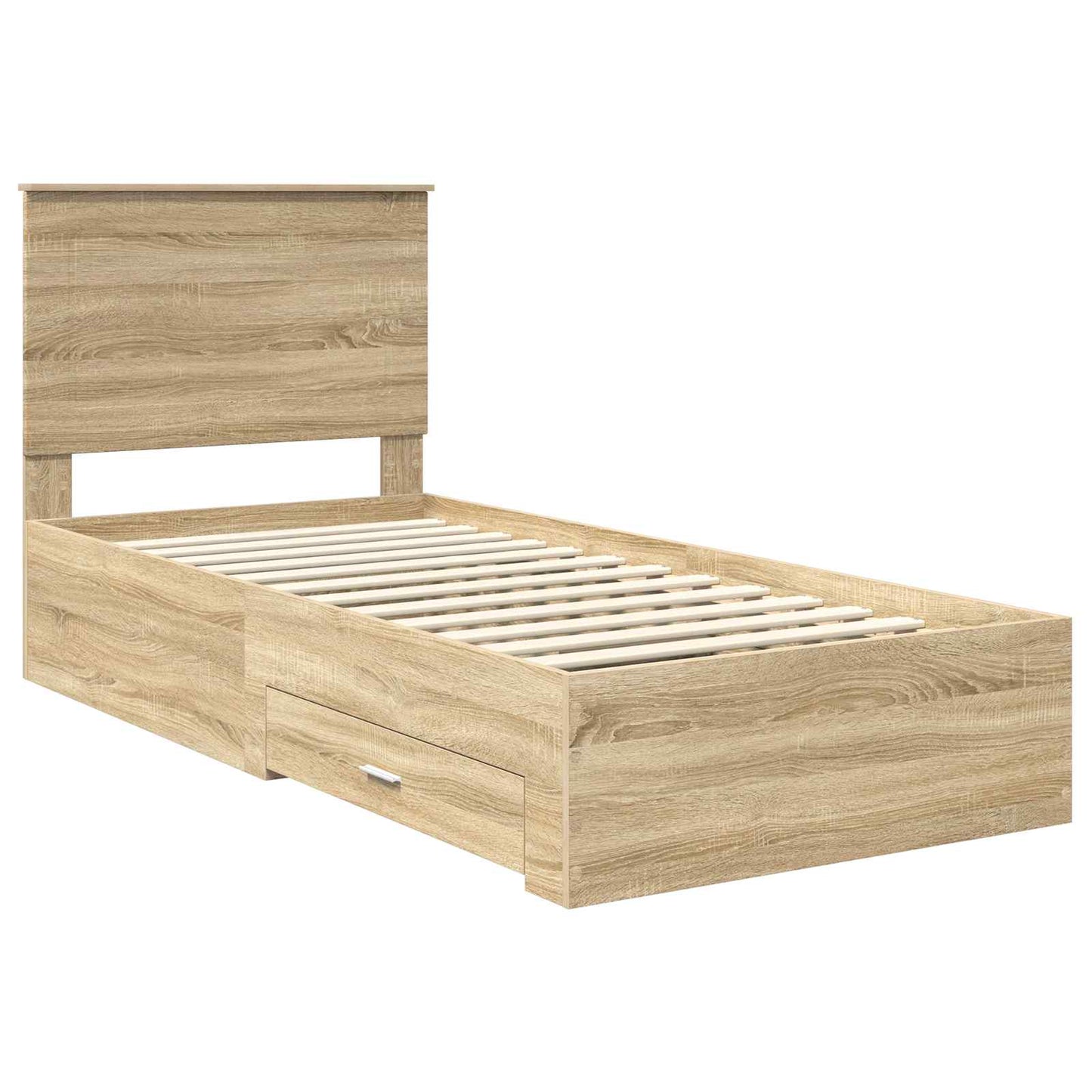Sengestamme med skuff Sonoma eik 90 x 190 cm Konstruert tre