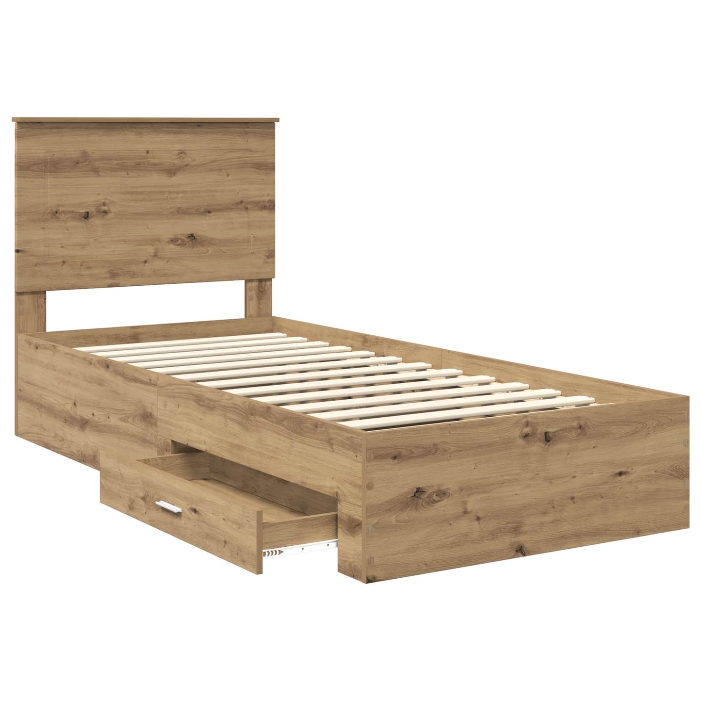 Sengestamme med skuff Artisan Eik 90 x 190 cm Konstruert tre
