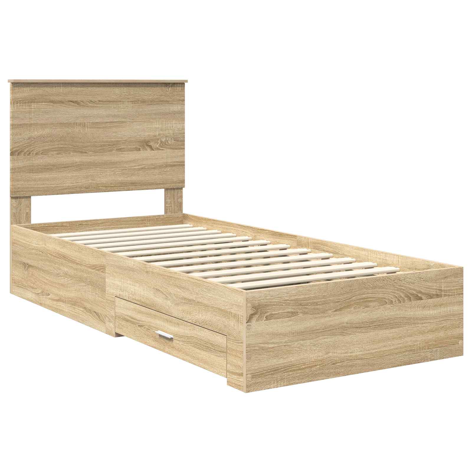 Sengestamme med skuff Sonoma eik 90 x 200 cm Konstruert tre