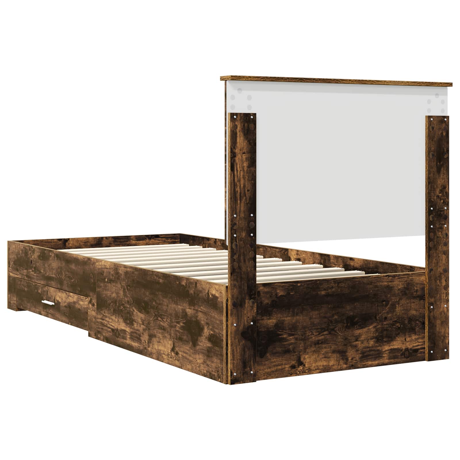 Sengestamme Røkt Eik og Sølv 75 x 190 cm Konstruert tre