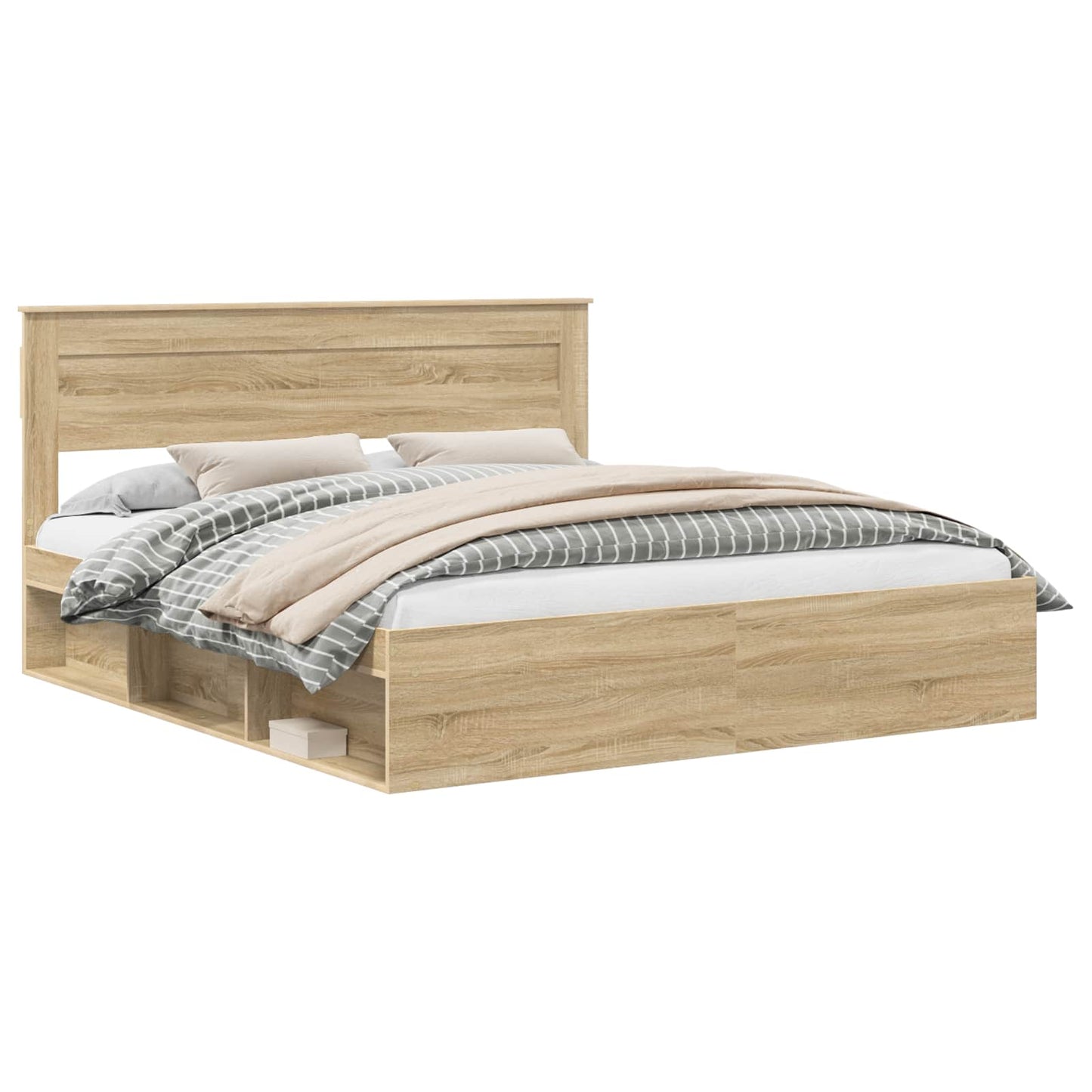 Sengestamme med hodegjerde Sonoma 200 x 200 cm Massiv furu