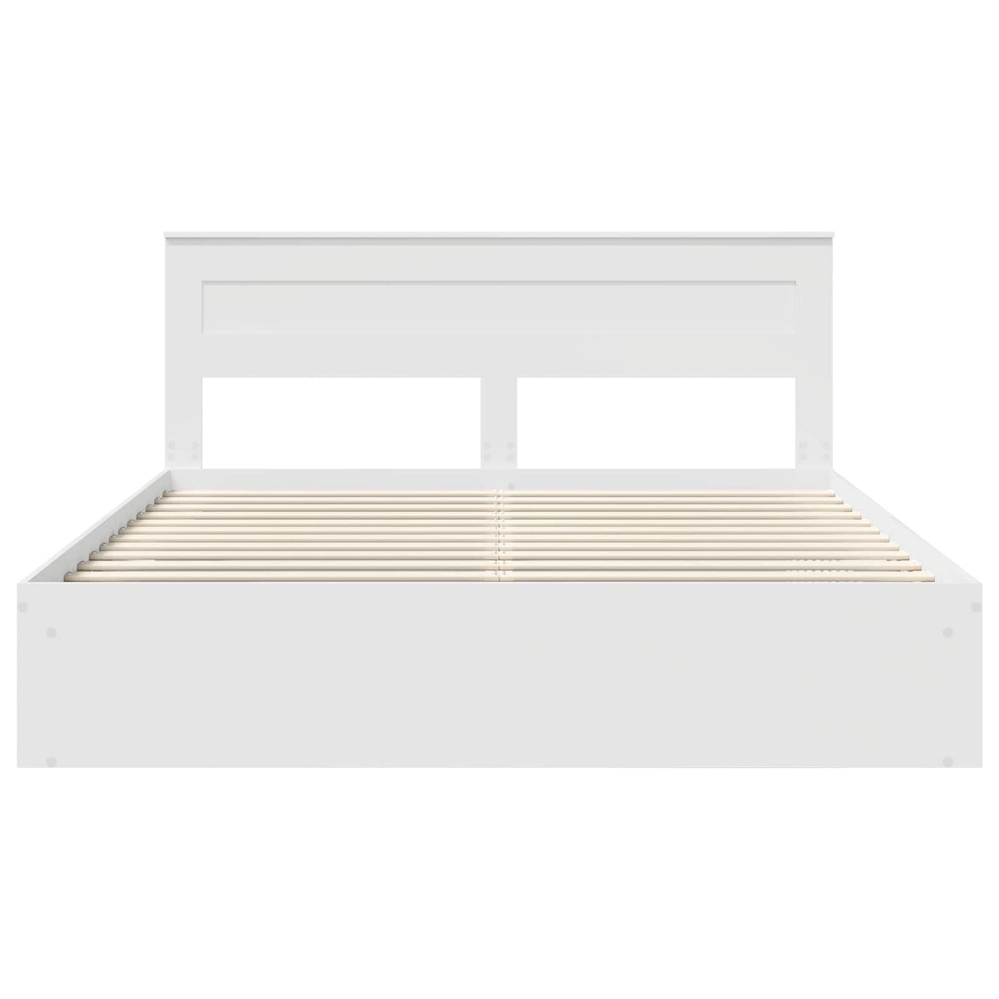 Sengestamme med hodegjerde Hvit 180 x 200 cm Massiv furu