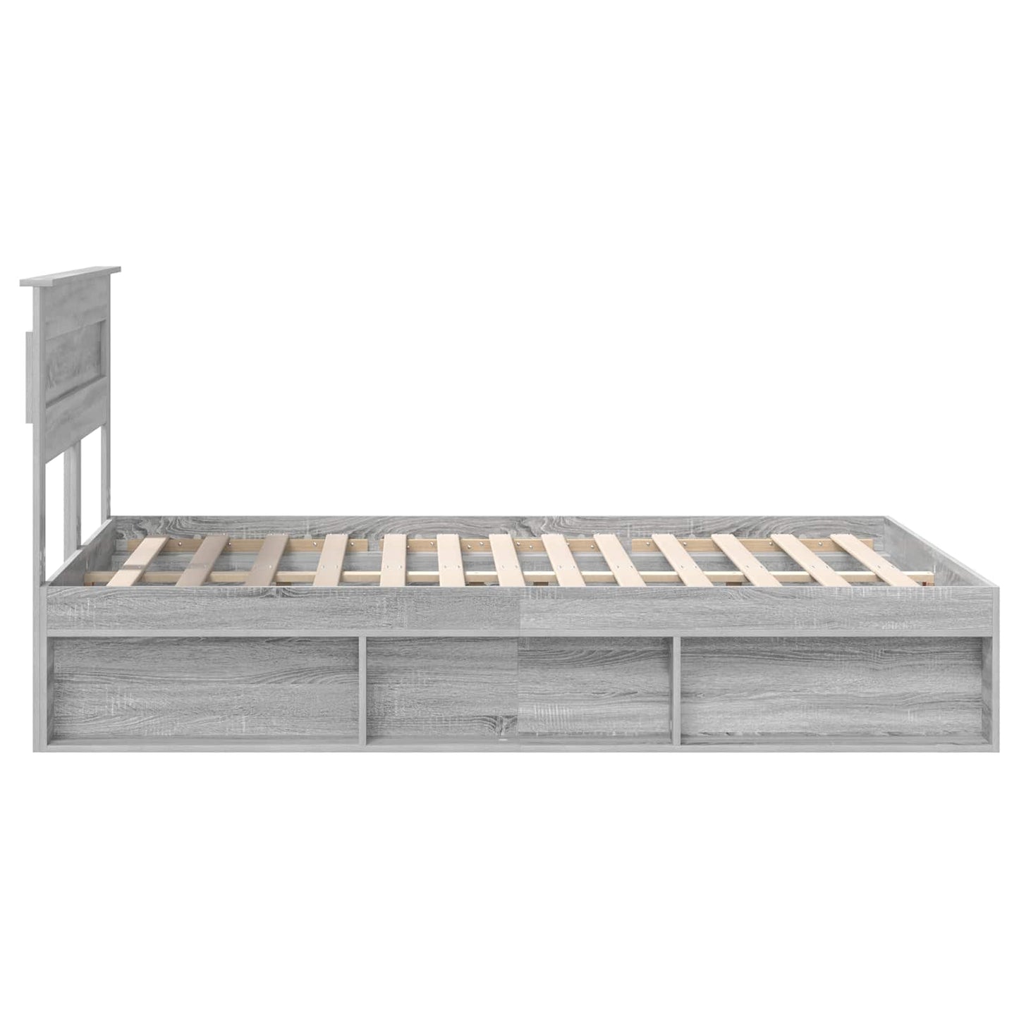 Sengestamme med hodegjerde Grå Sonoma 160 x 200 cm Massiv furu