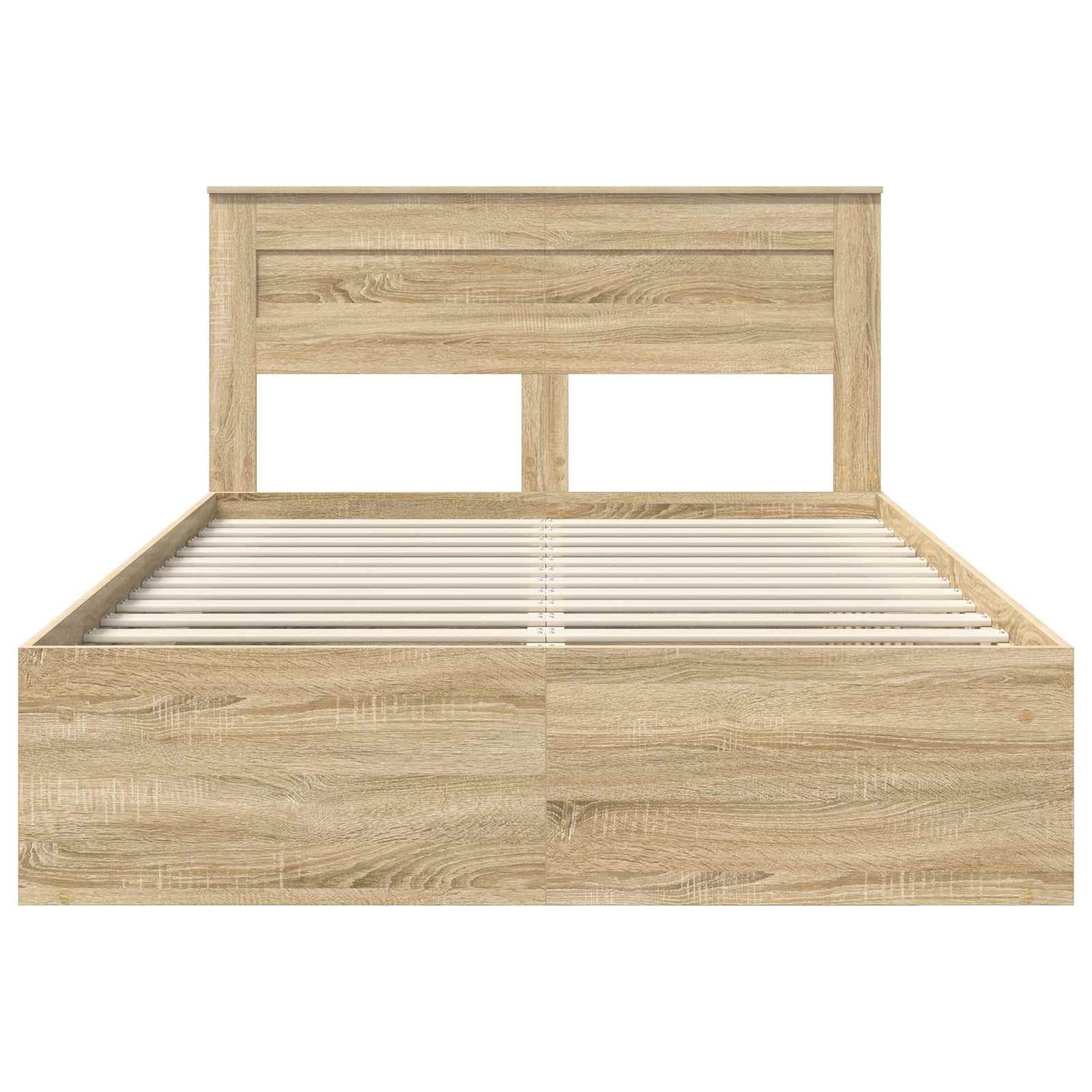 Sengestamme med hodegjerde Sonoma eik 150 x 200 cm Massiv furu