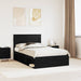 Sengestamme med hodegjerde Svart 135 x 190 cm Massiv furu
