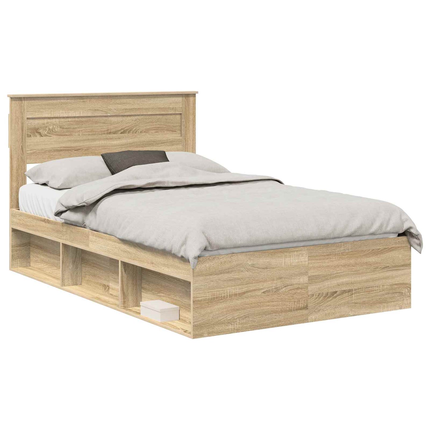 Sengestamme med hodegjerde Sonoma 120 x 190 cm Massiv furu