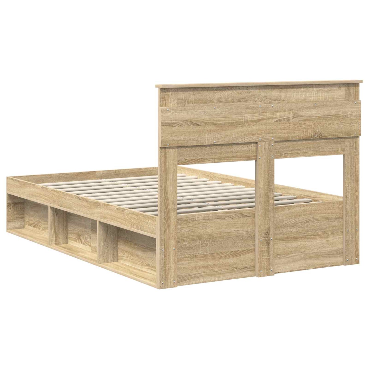 Sengestamme med hodegjerde Sonoma 120 x 190 cm Massiv furu