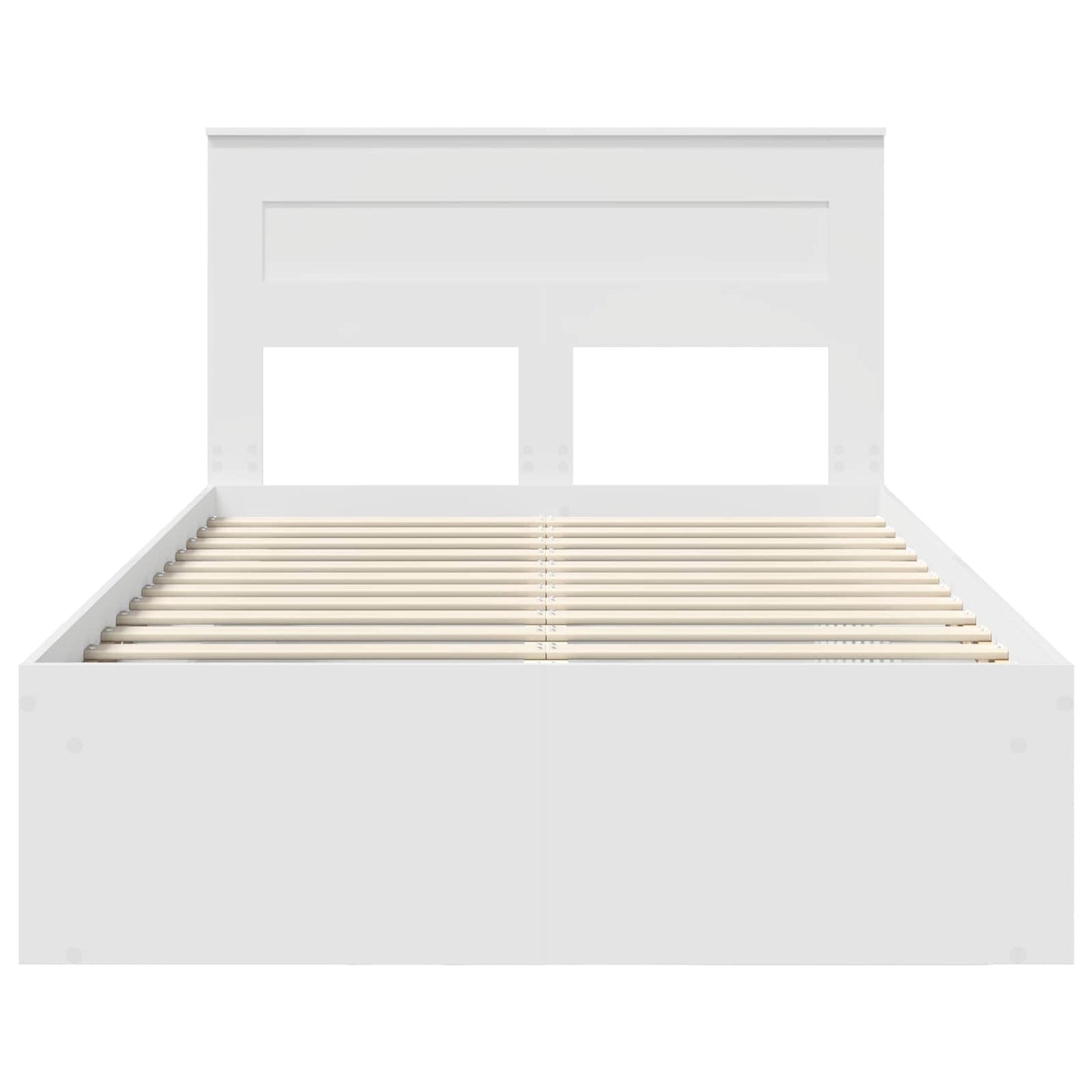 Sengestamme med hodegjerde Hvit 120 x 200 cm Massiv furu