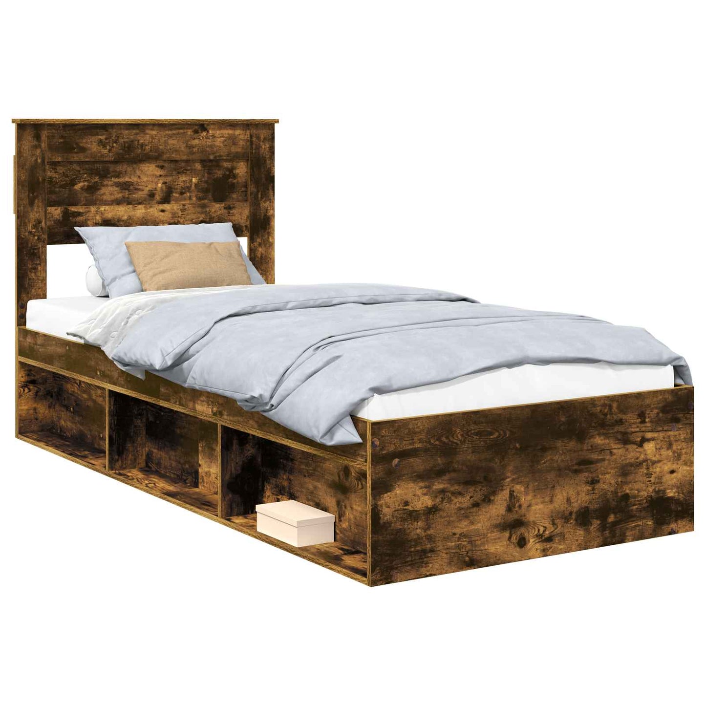 Sengestamme Ensfarget Røkt eik 100 x 200 cm Massiv furu