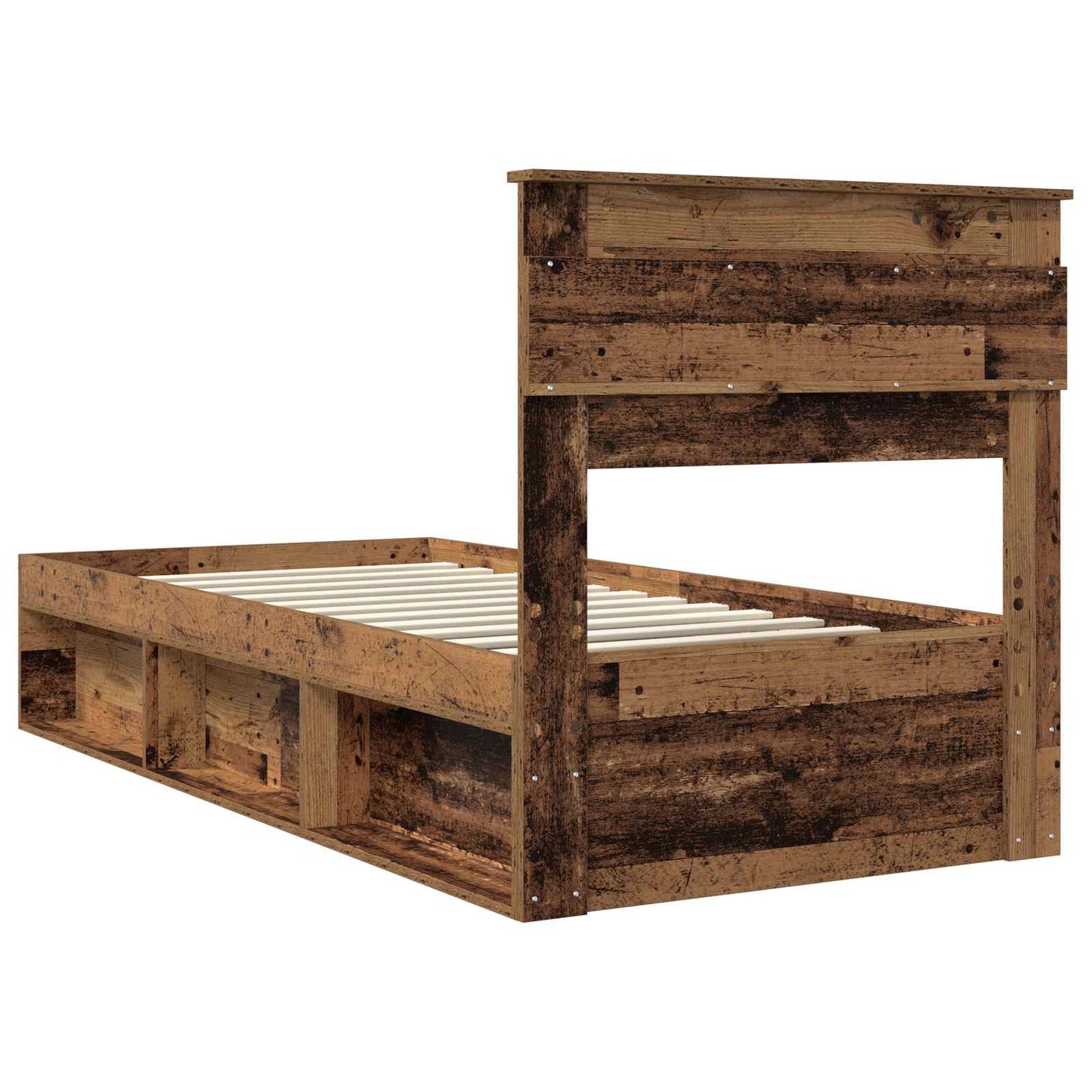 Sengestamme med hodegjerde Gammelt tre 100 x 200 cm Massiv furu