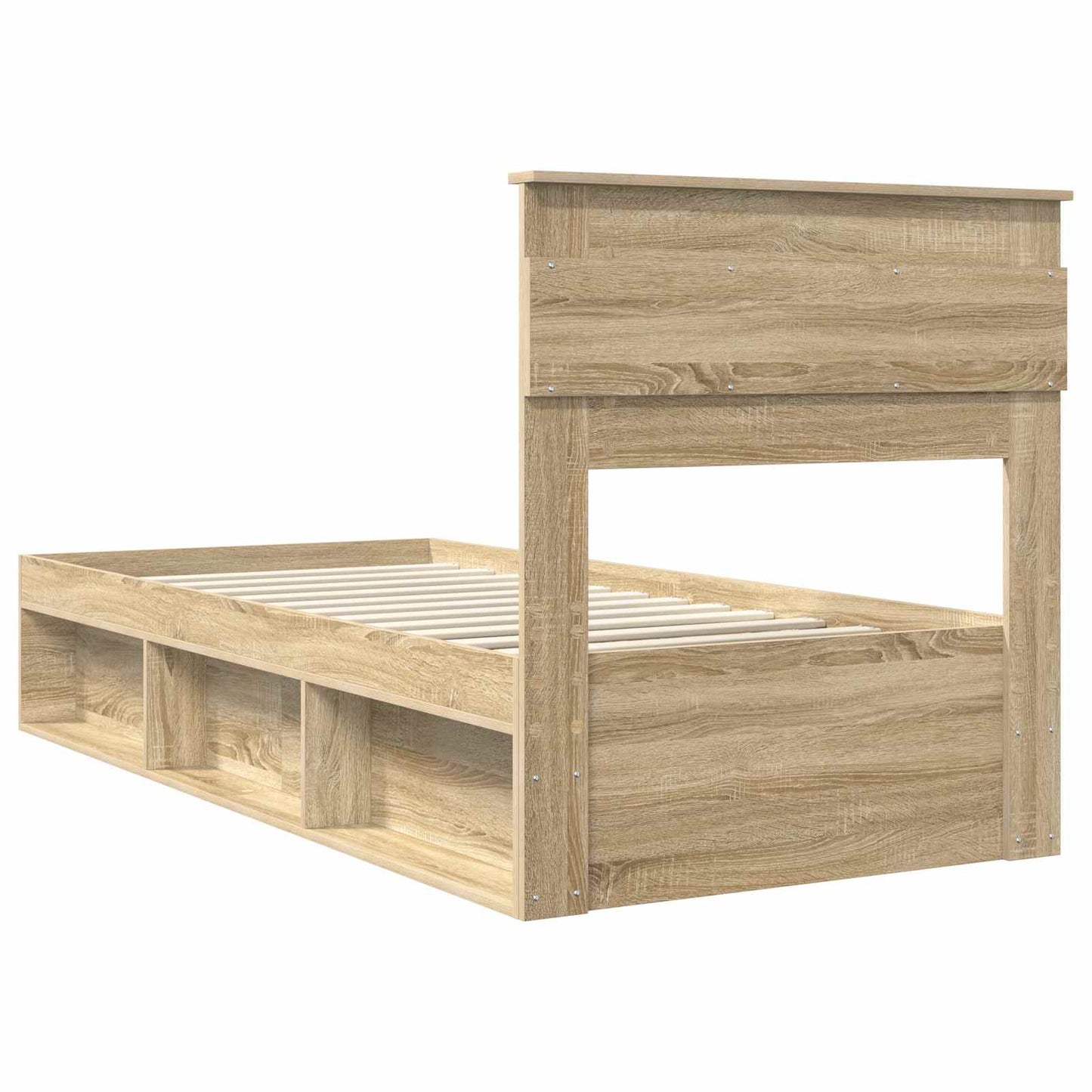 Sengestamme Ensfarget Sonoma eik 75 x 190 cm Massiv furu