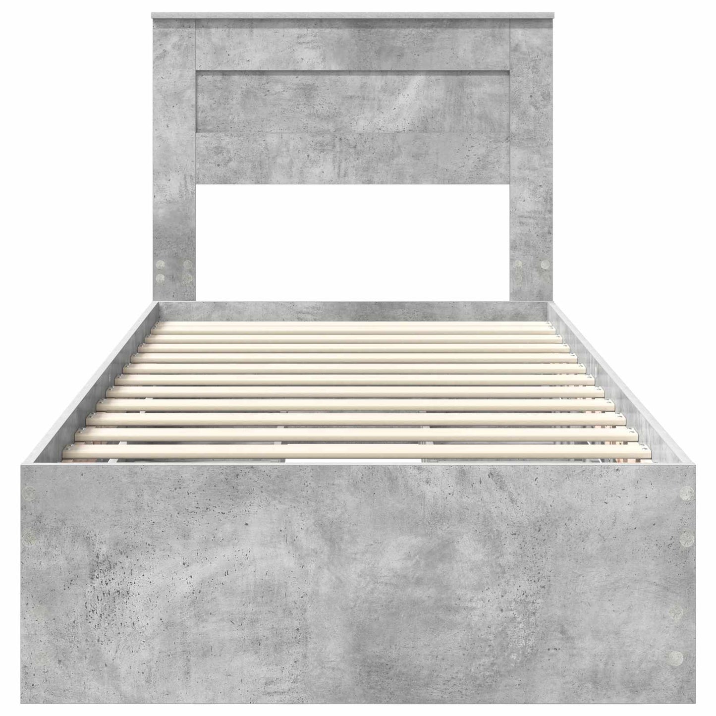 Sengestamme med skuff Betonggrå 90 x 200 cm Ingeniørtre