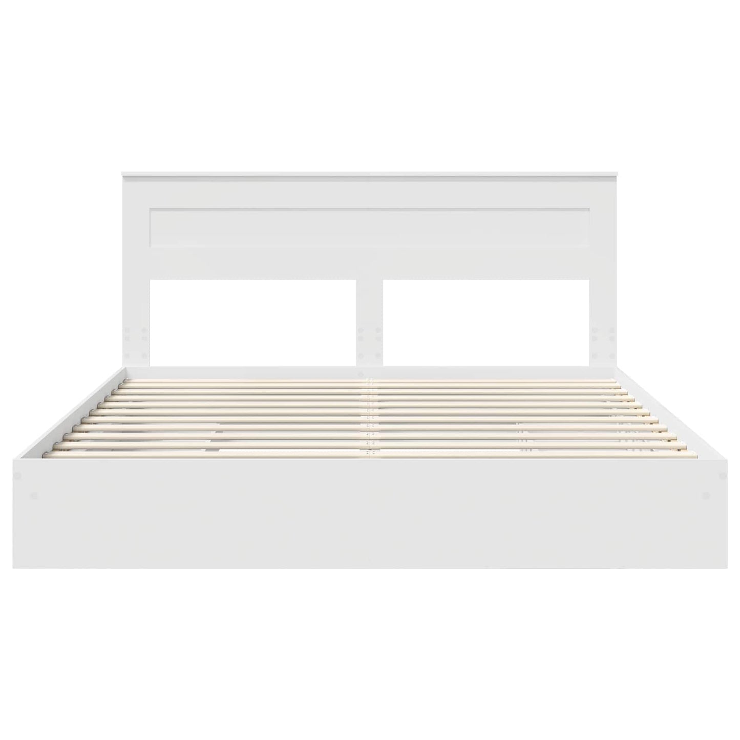 Seng med Oppbevaring med skuff Hvit 180 x 200 cm Konstruert tre