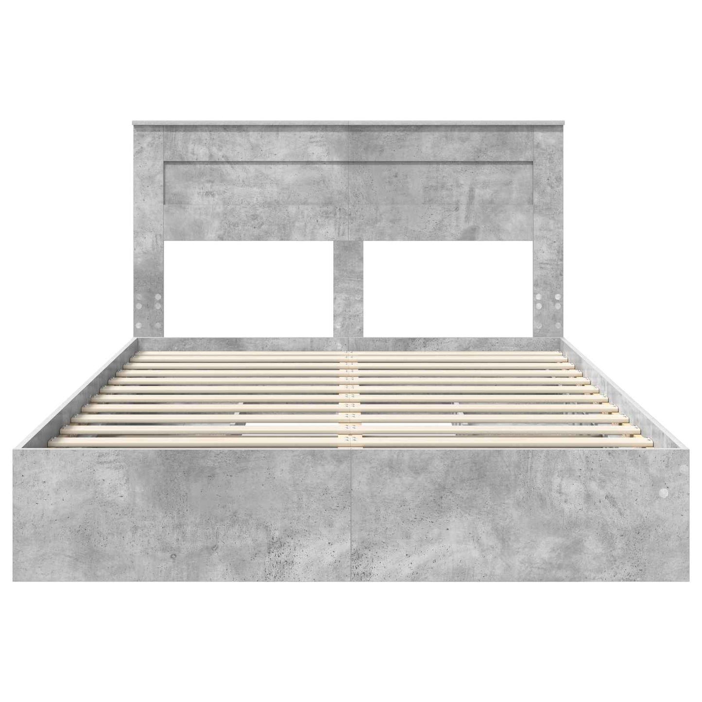 Seng med Oppbevaring Betonggrå 150 x 200 cm Konstruert tre