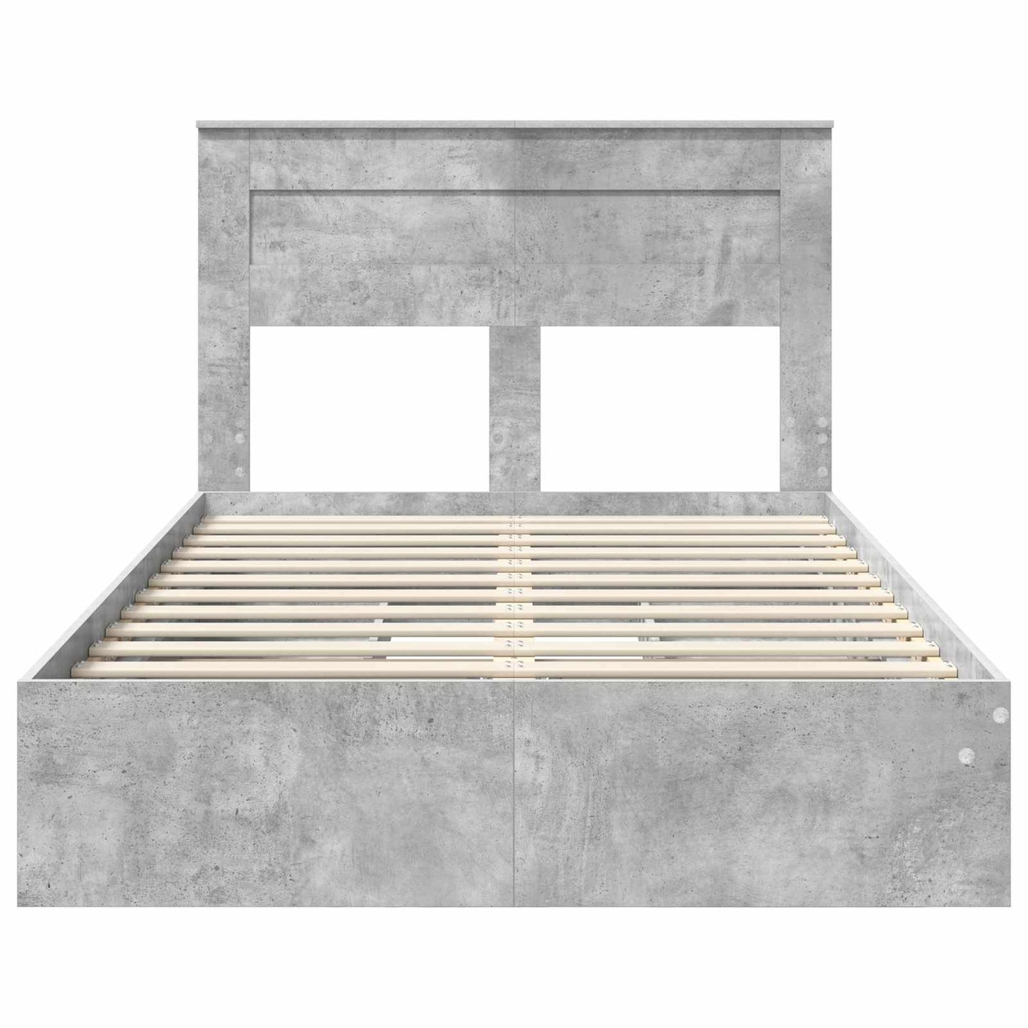 Seng med Oppbevaring Betonggrå 135 x 190 cm Konstruert tre