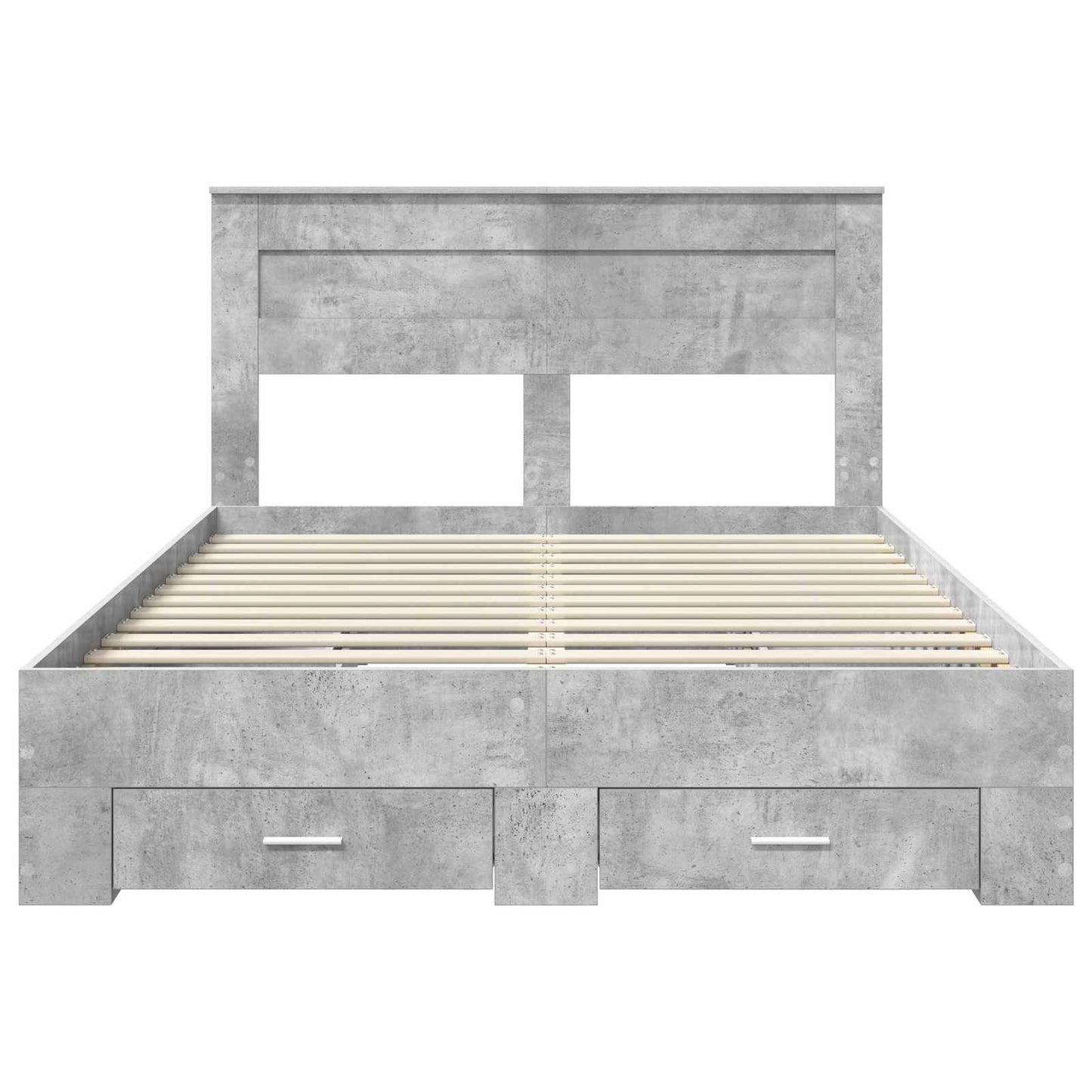 Sengestamme med skuff Betonggrå 160 x 200 cm Konstruert tre