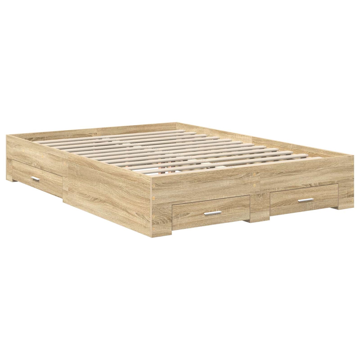 Sengestamme med skuff Sonoma eik 135 x 190 cm Konstruert tre